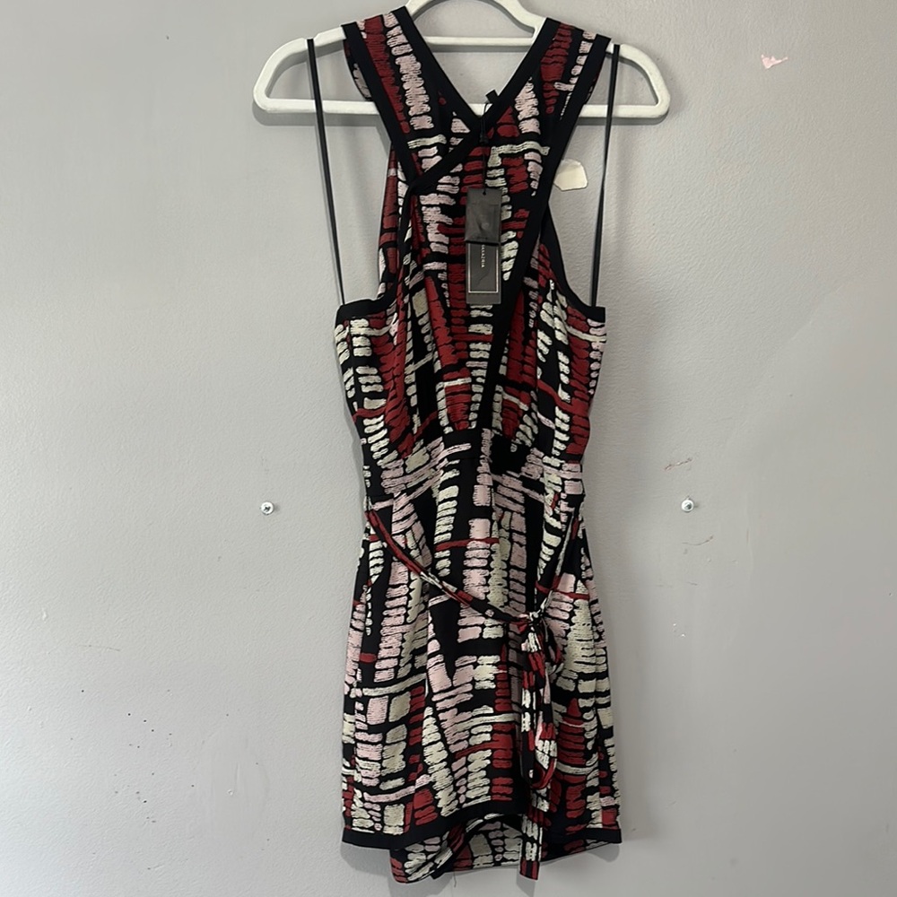 BCBGMaxAzria Black and White Halter Sundress